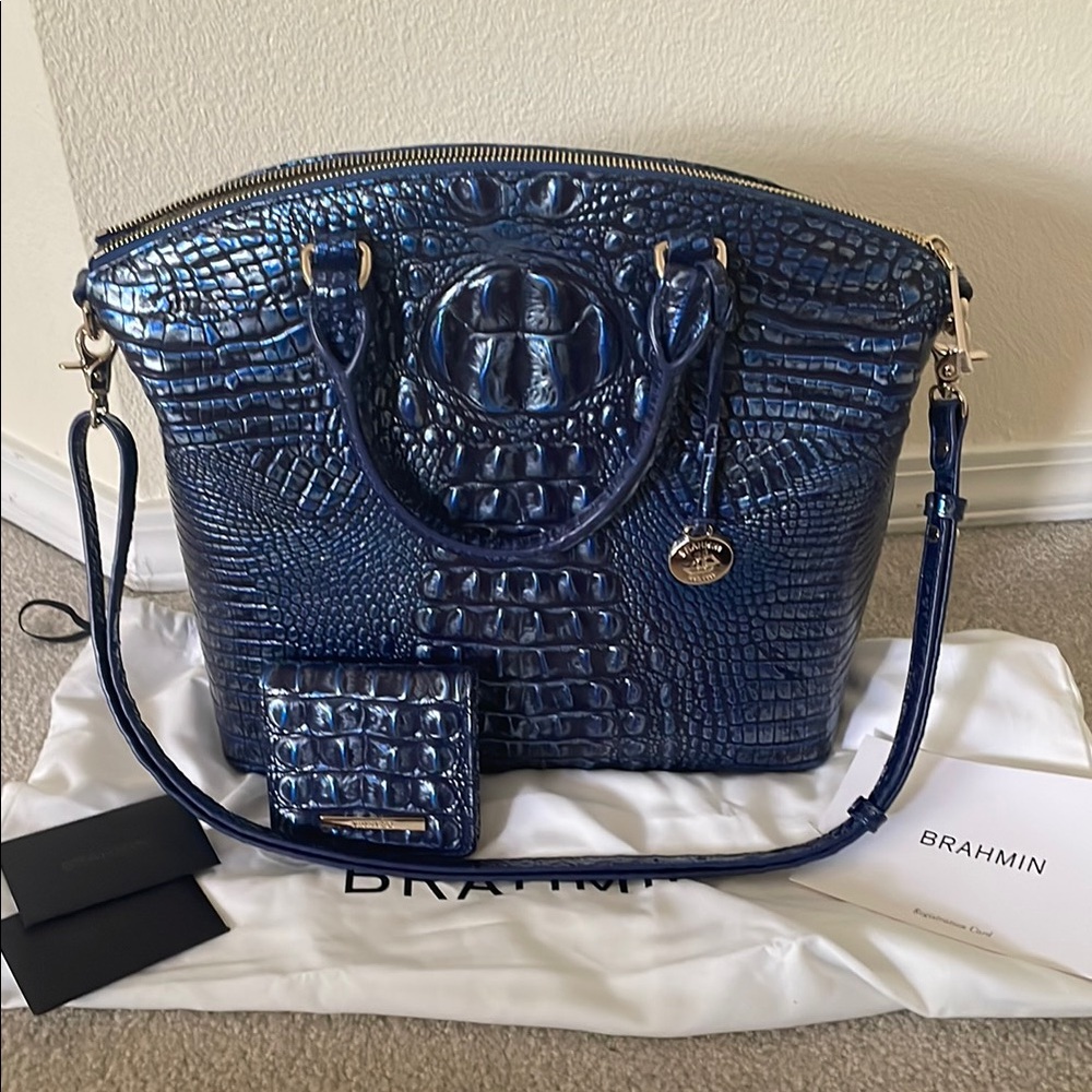 Brahmin Kyanite Large Duxbury Bag and Jane wallet